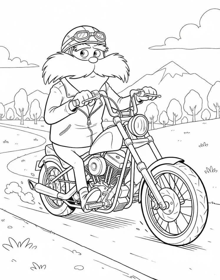 Nakreslete Lorax zdarma základní omalovánka
