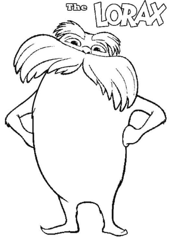 Nakreslete Lorax omalovánka