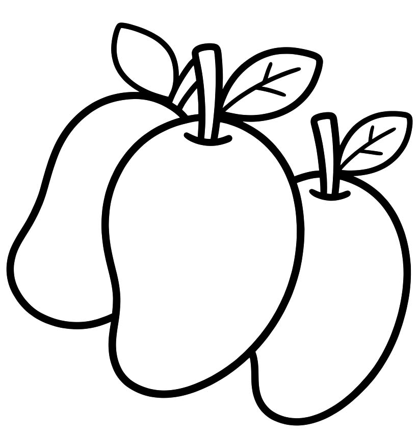 Nakreslete Mango prostý tisknutelné omalovánka
