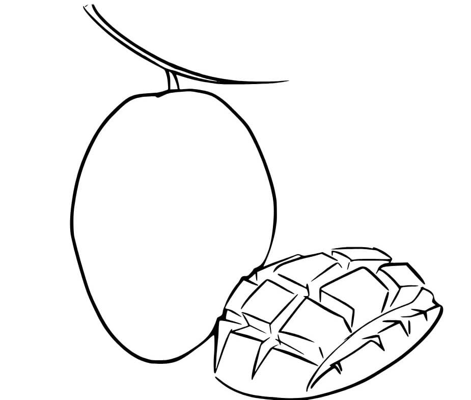 Nakreslete Mango základní tisknutelné omalovánka