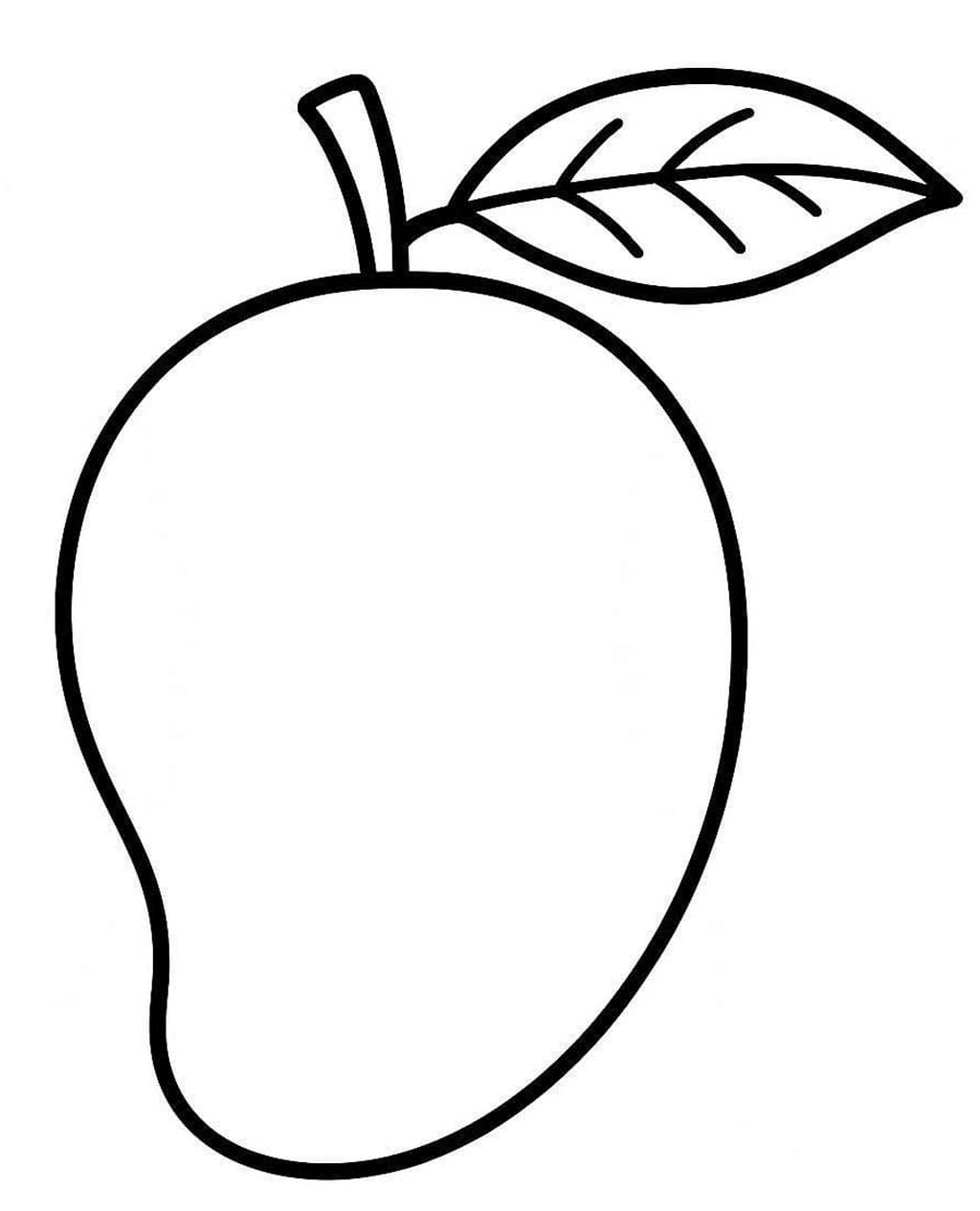 Nakreslete Mango zdarma pro děti omalovánka