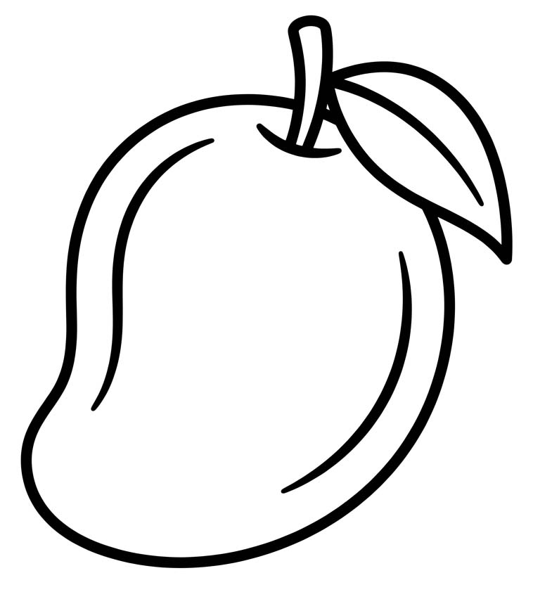 Nakreslete Mango zdarma prostý tisknutelné omalovánka