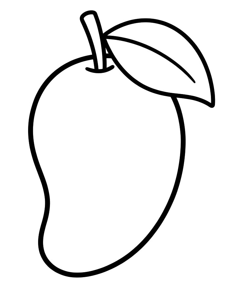 Nakreslete Mango zdarma prostý omalovánka