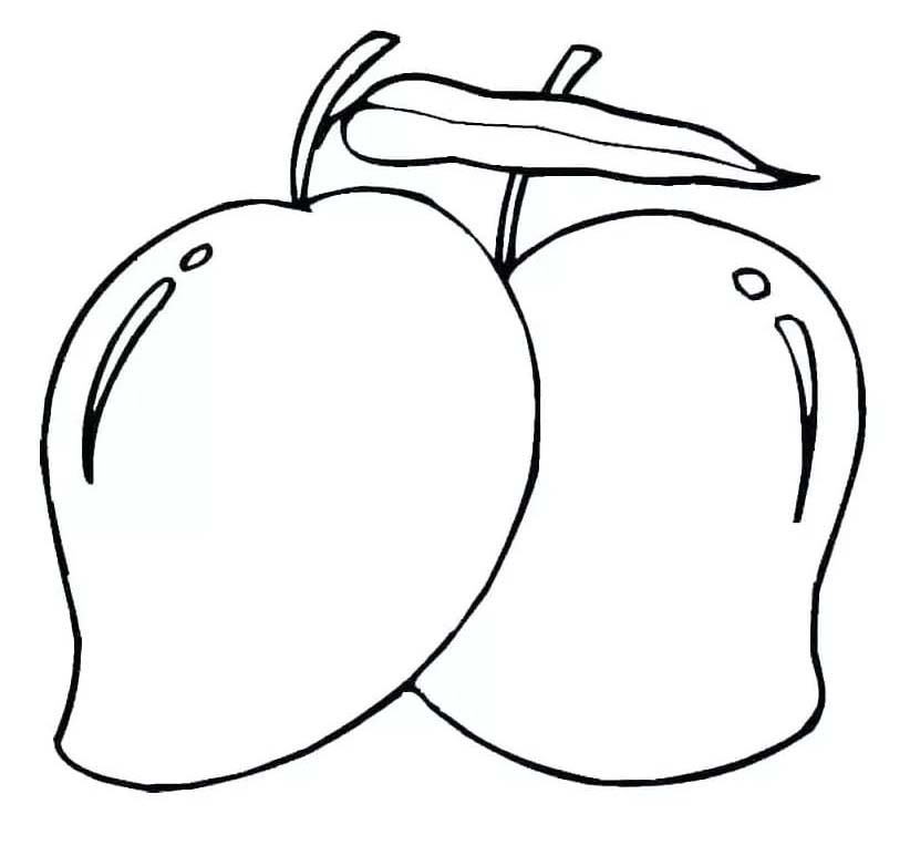 Nakreslete Mango zdarma snadný tisknutelné omalovánka