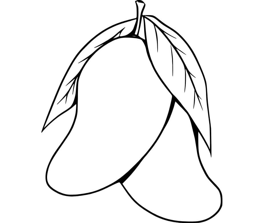 Nakreslete Mango zdarma základní tisknutelné omalovánka