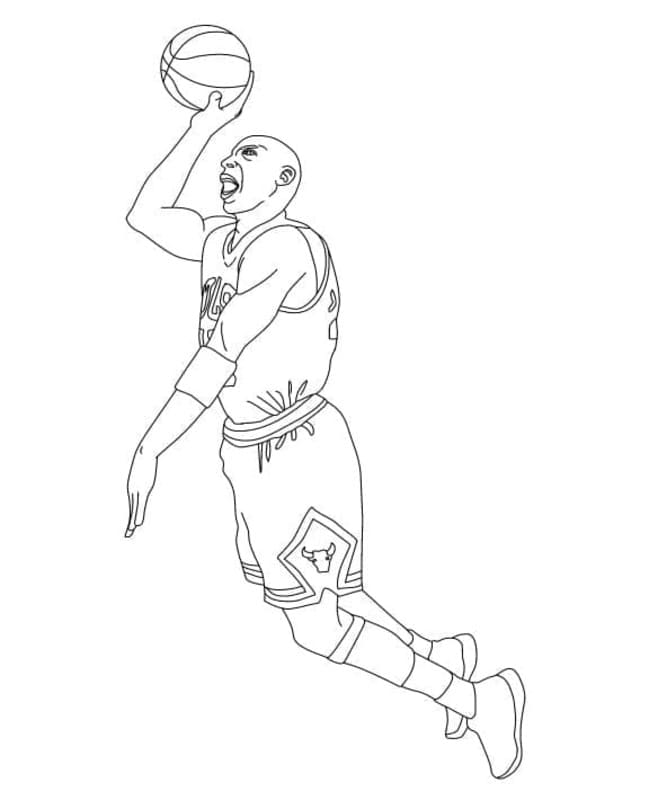 Nakreslete Michael Jordan tisknutelné omalovánka