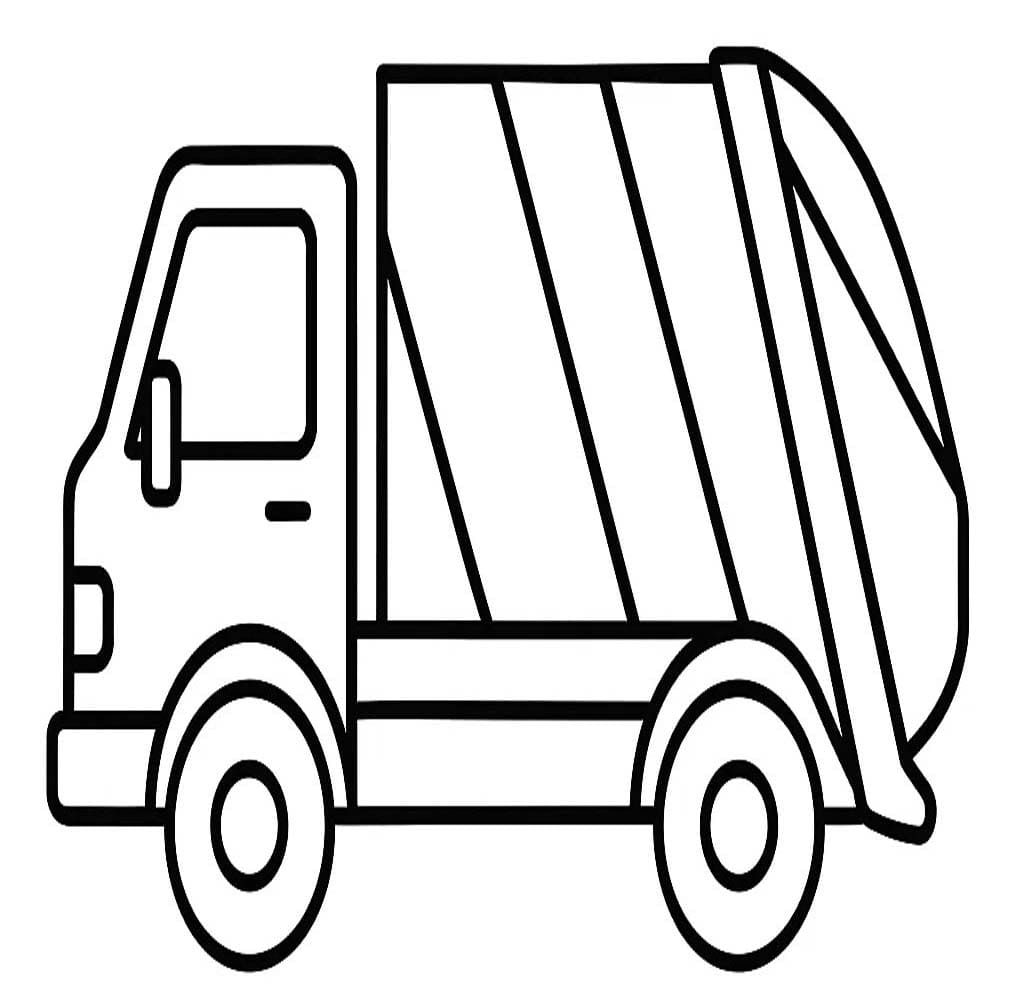 Nakreslete Popelářské Auto prostý tisknutelné omalovánka