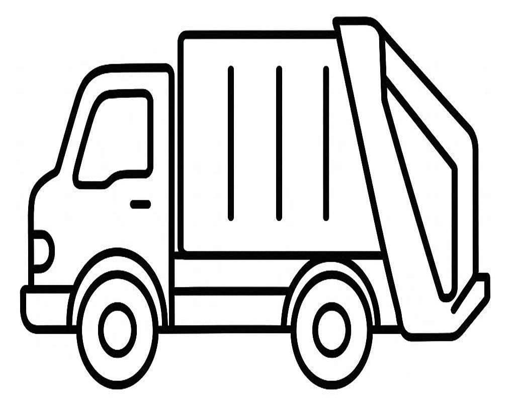 Nakreslete Popelářské Auto snadný omalovánka