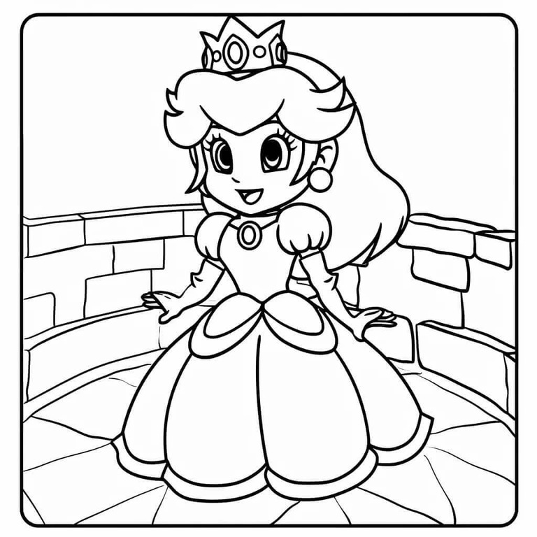 Nakreslete Princezna Daisy k vytisknutí zdarma omalovánka