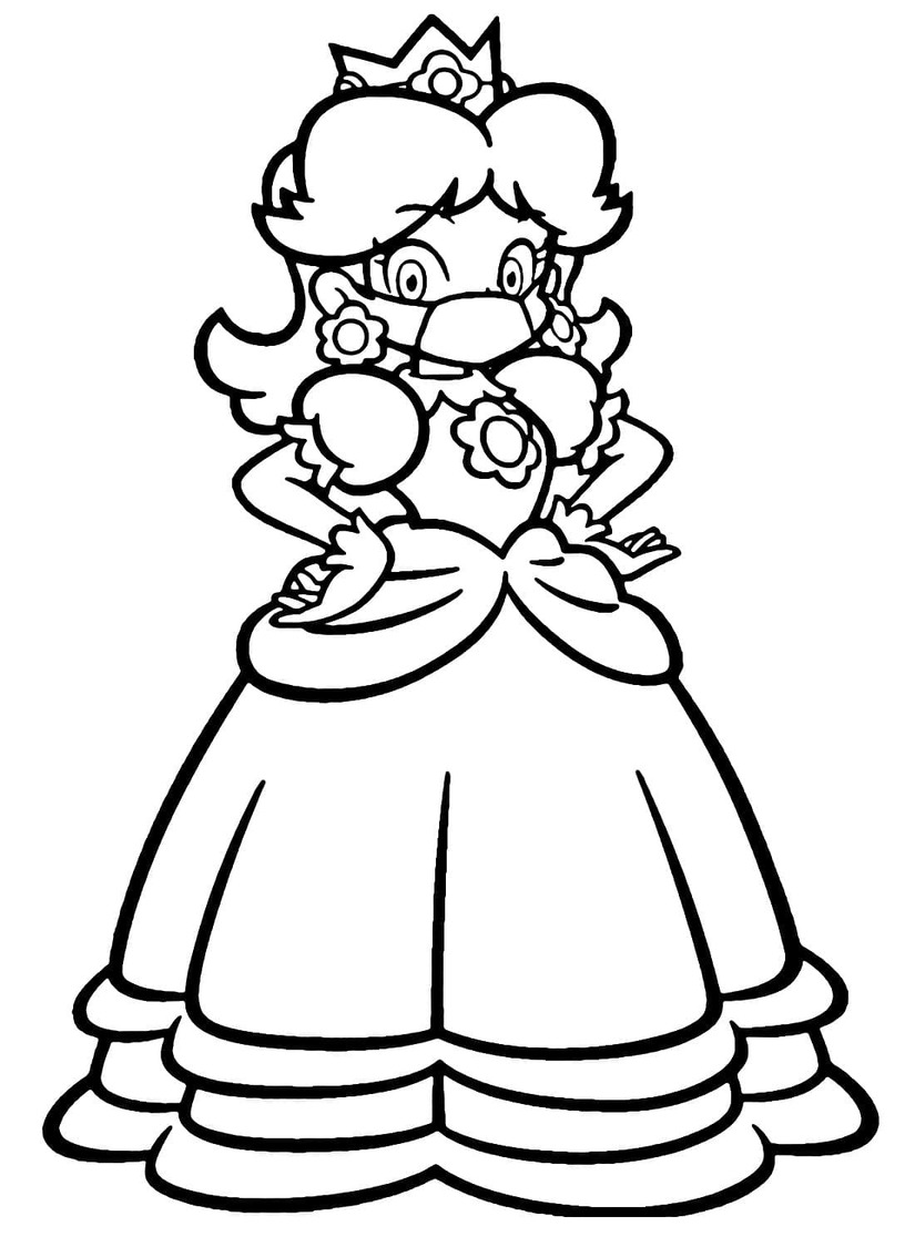 Nakreslete Princezna Daisy pro děti omalovánka