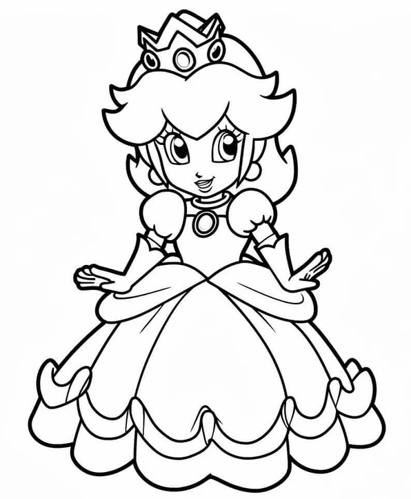 Nakreslete Princezna Daisy zdarma základní omalovánka