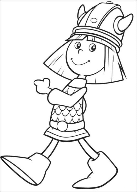 Nakreslete Vicky Viking prostý tisknutelné omalovánka