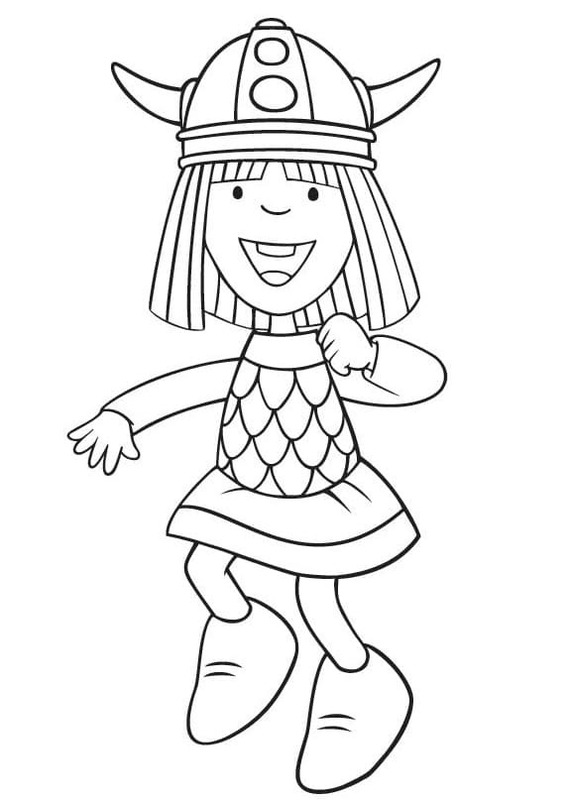 Nakreslete Vicky Viking prostý omalovánka
