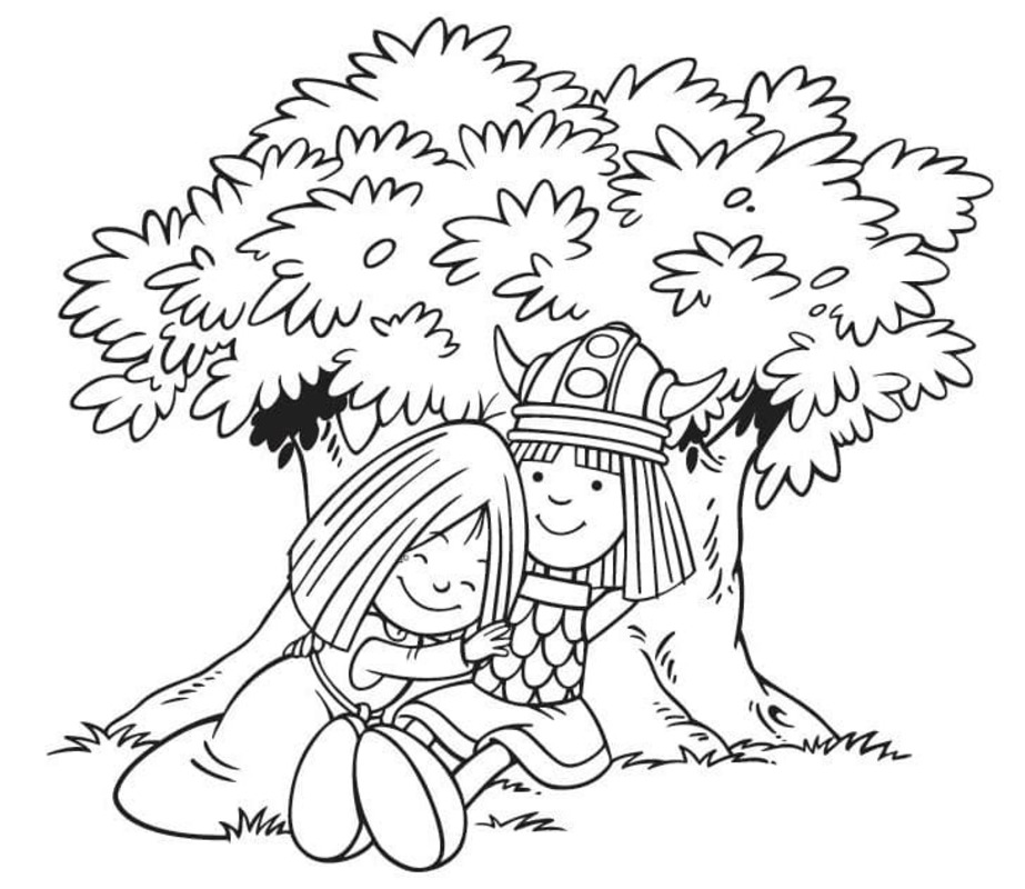 Nakreslete Vicky Viking snadný omalovánka