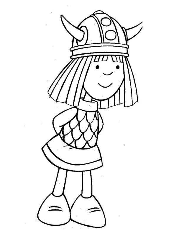 Nakreslete Vicky Viking základní tisknutelné omalovánka