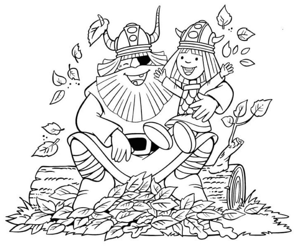 Nakreslete Vicky Viking zdarma pro děti omalovánka