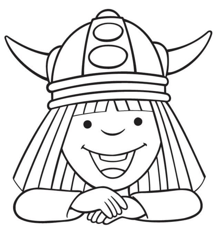 Nakreslete Vicky Viking zdarma prostý omalovánka