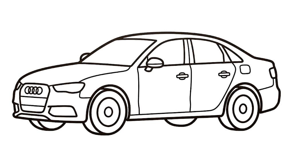 Obraz Audi tisknutelné omalovánka