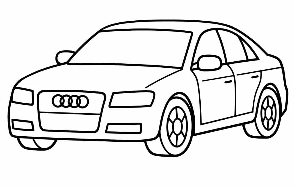 Obraz Audi zdarma tisknutelné omalovánka