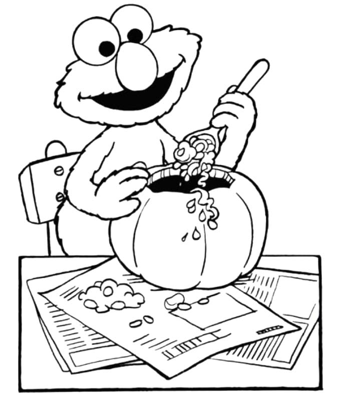 Obraz Elmo tisknutelné omalovánka