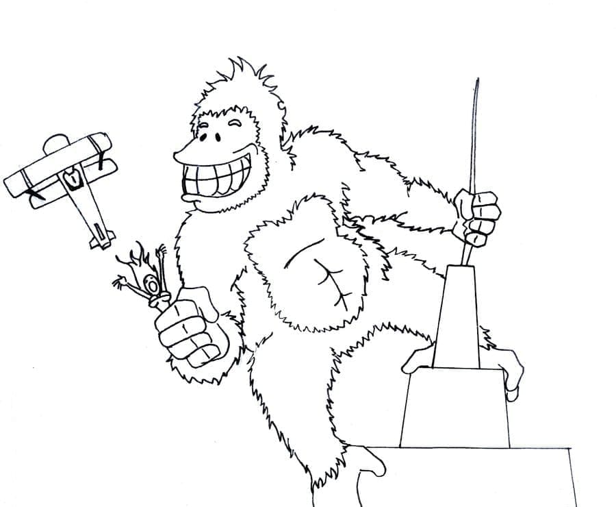 Obraz King Kong zdarma omalovánka