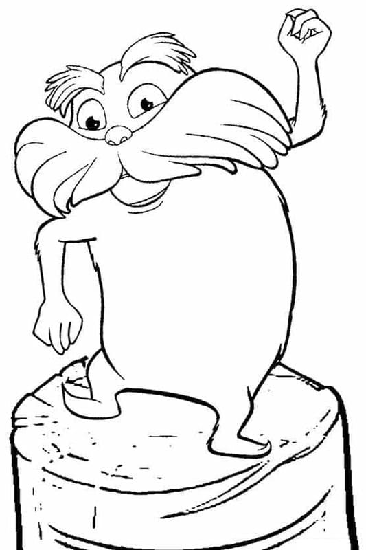 Obraz Lorax tisknutelné omalovánka