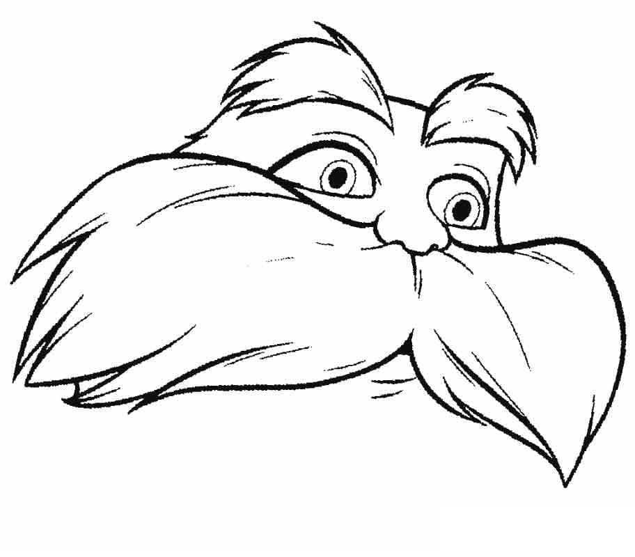 Obraz Lorax zdarma tisknutelné omalovánka