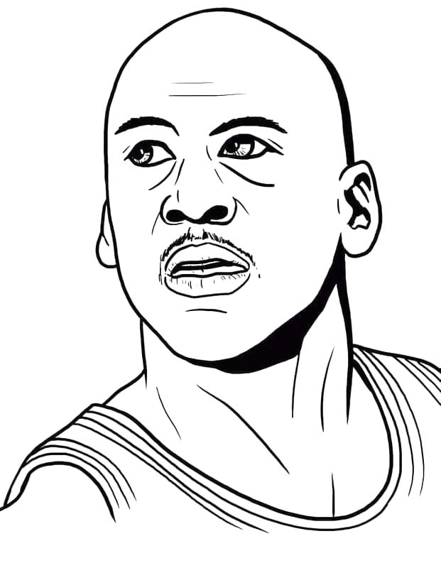 Obraz Michael Jordan tisknutelné omalovánka