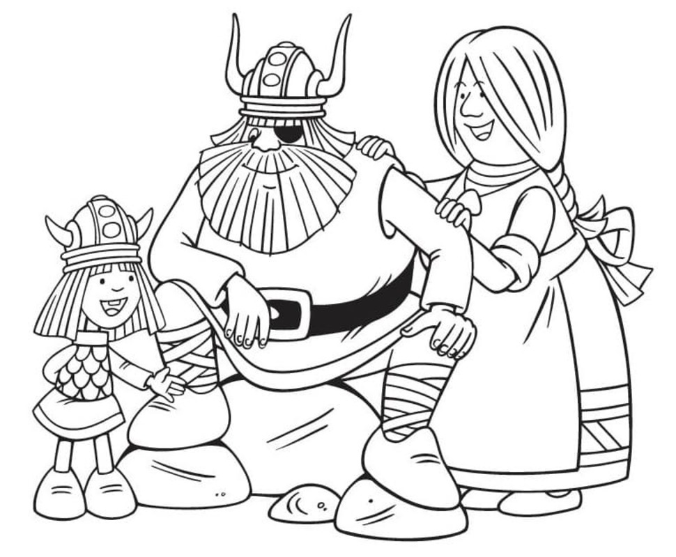 Obraz Vicky Viking tisknutelné omalovánka