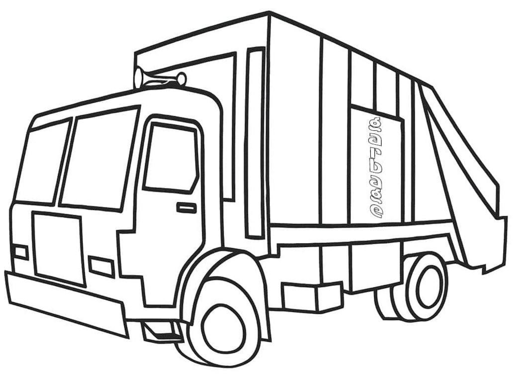 Popelářské Auto zdarma omalovánka