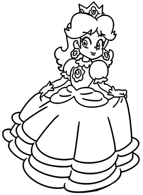 Princezna Daisy pro děti omalovánka