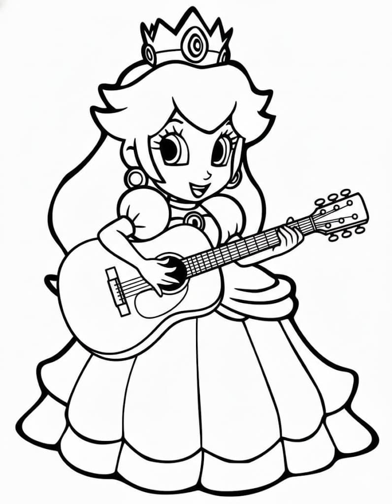 Princezna Daisy tisknutelné omalovánka