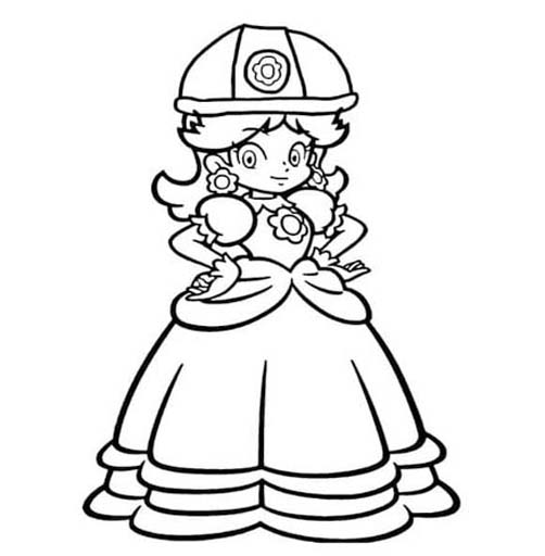 Princezna Daisy zdarma prostý tisknutelné omalovánka