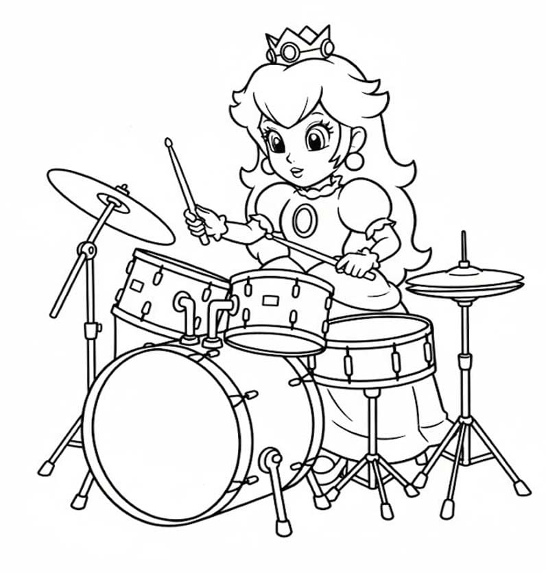 Princezna Daisy zdarma snadný omalovánka