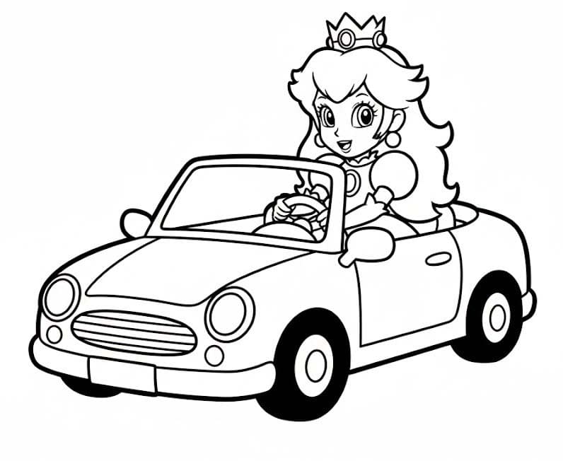 Princezna Daisy zdarma základní tisknutelné omalovánka