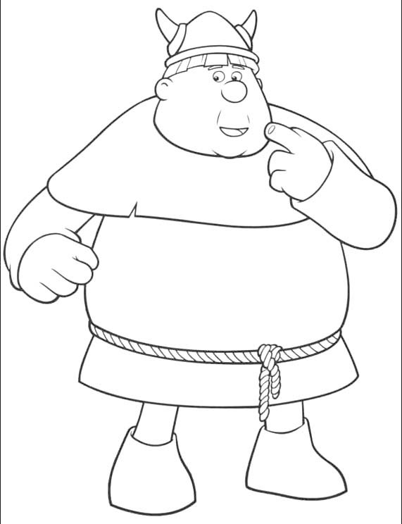 Vicky Viking snadný tisknutelné omalovánka