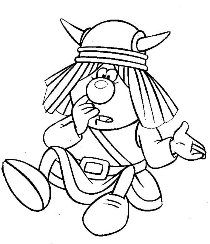 Vicky Viking základní tisknutelné omalovánka