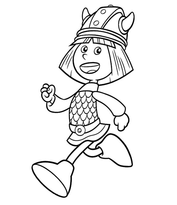 Vicky Viking zdarma prostý omalovánka