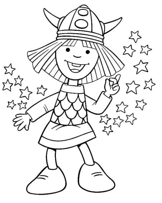 Vicky Viking zdarma snadný omalovánka