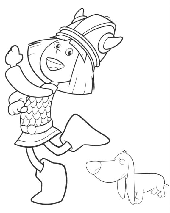 Vicky Viking zdarma tisknutelné pro děti omalovánka