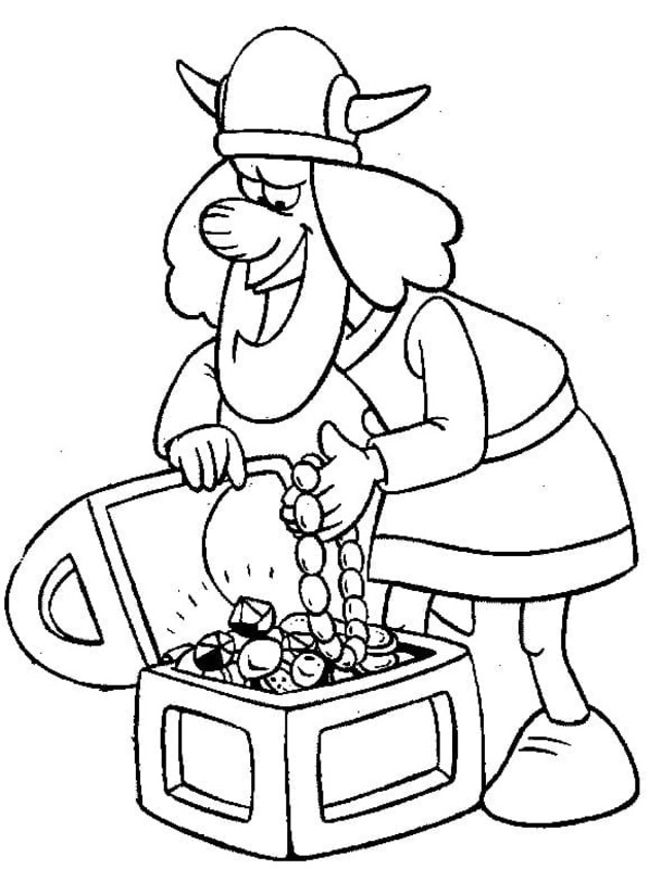 Vicky Viking zdarma omalovánka