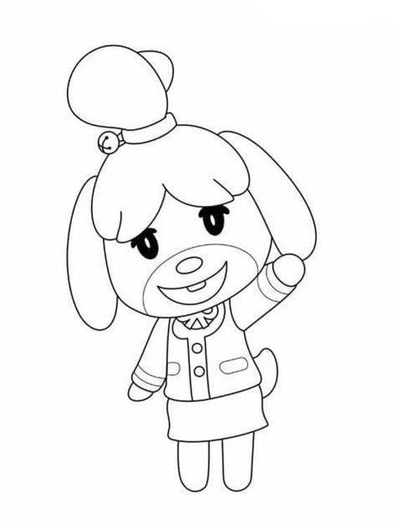 Animal Crossing tisknutelné pro děti omalovánka