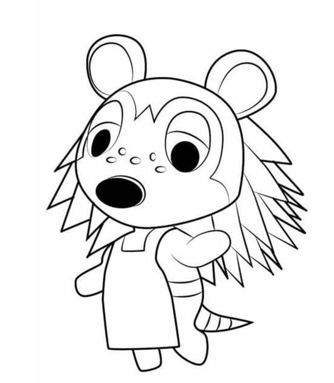 Animal Crossing zdarma pro děti omalovánka