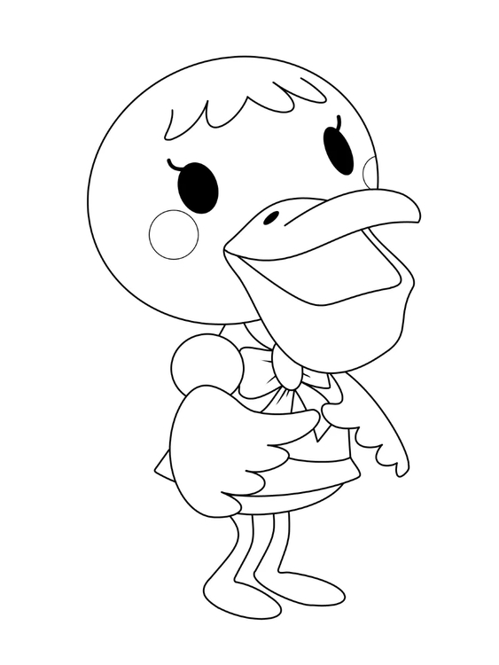 Animal Crossing zdarma prostý omalovánka