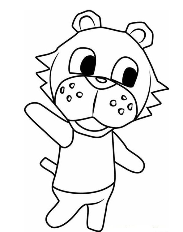 Animal Crossing zdarma tisknutelné pro děti omalovánka