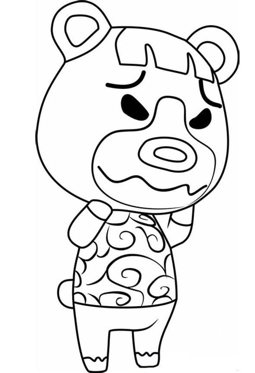 Animal Crossing zdarma základní omalovánka