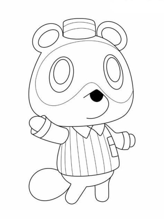 Animal Crossing zdarma omalovánka