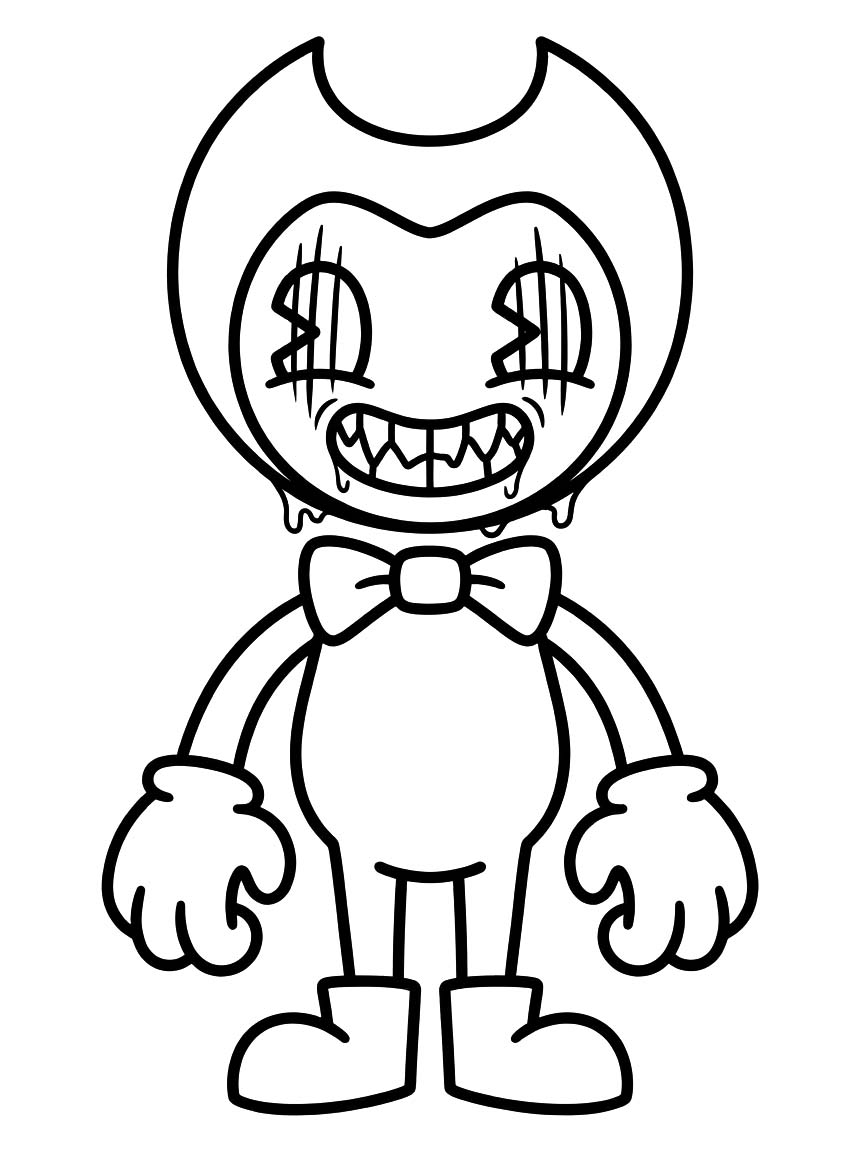 Bendy prostý tisknutelné omalovánka