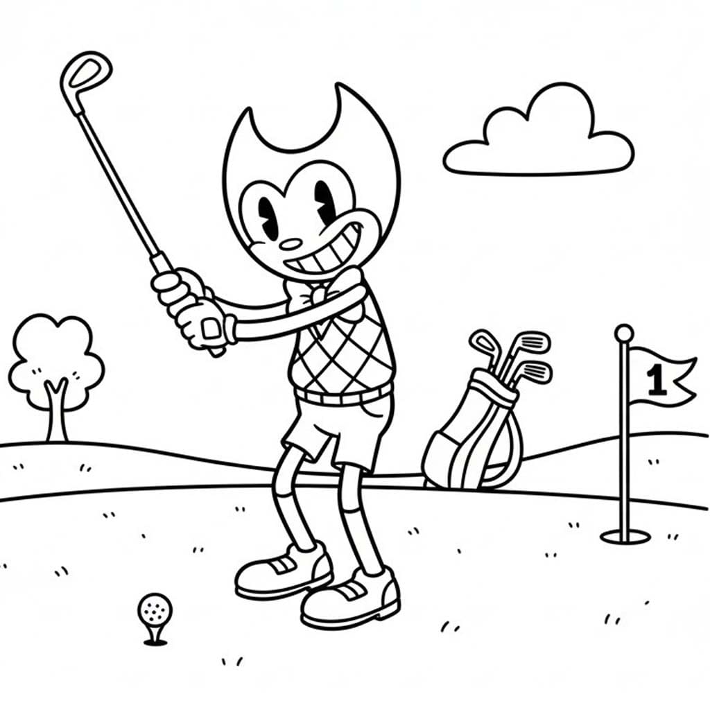 Bendy zdarma snadný tisknutelné omalovánka