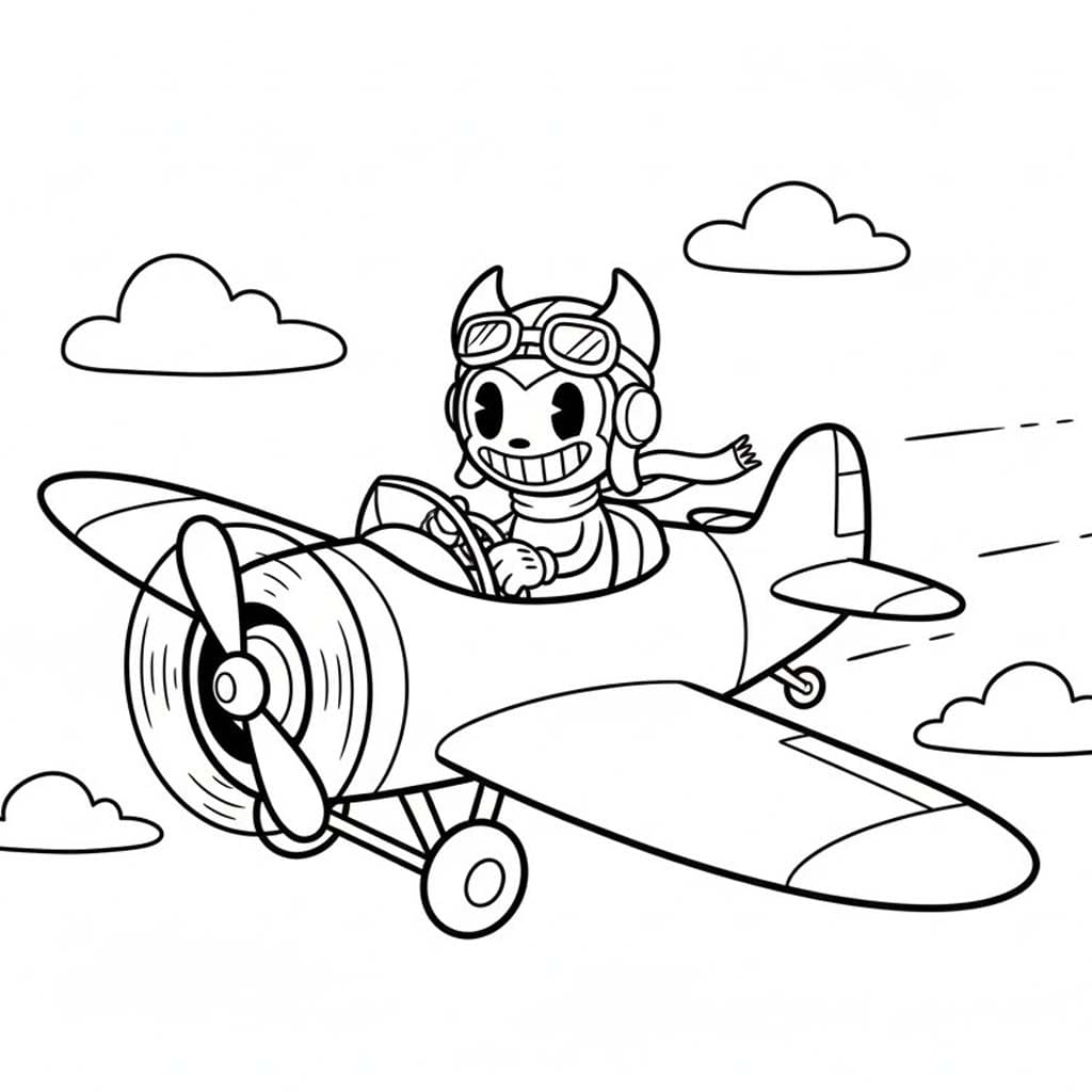 Bendy zdarma tisknutelné pro děti omalovánka